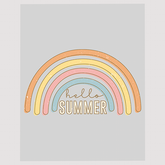 Hello Summer Rainbow Ready to Press DTF Transfer